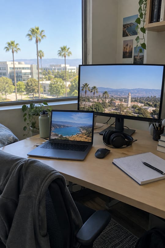 Dorm desk setup 2026