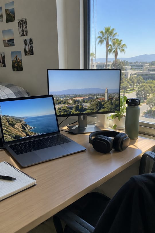 Dorm desk setup 2026